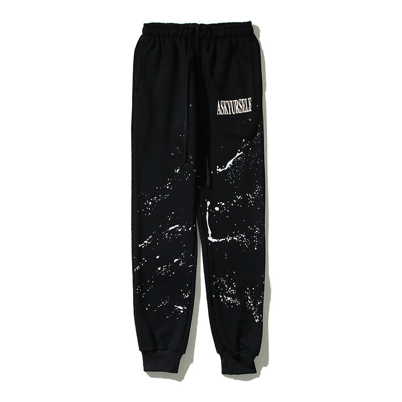 Askyurself Pant Casual Pants Terry Ankle-Tied Trousers Sweatpants
