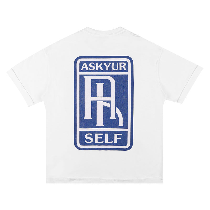 Askyurself T-shirts Retro Heavy Distressed Logo Pattern