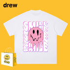 Drew T-shirts Drew Short Sleeve Letter Smiley Face Short