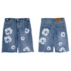 Denim Tears Shorts Summer Men's and Women's Loose Casual Denim Shorts
