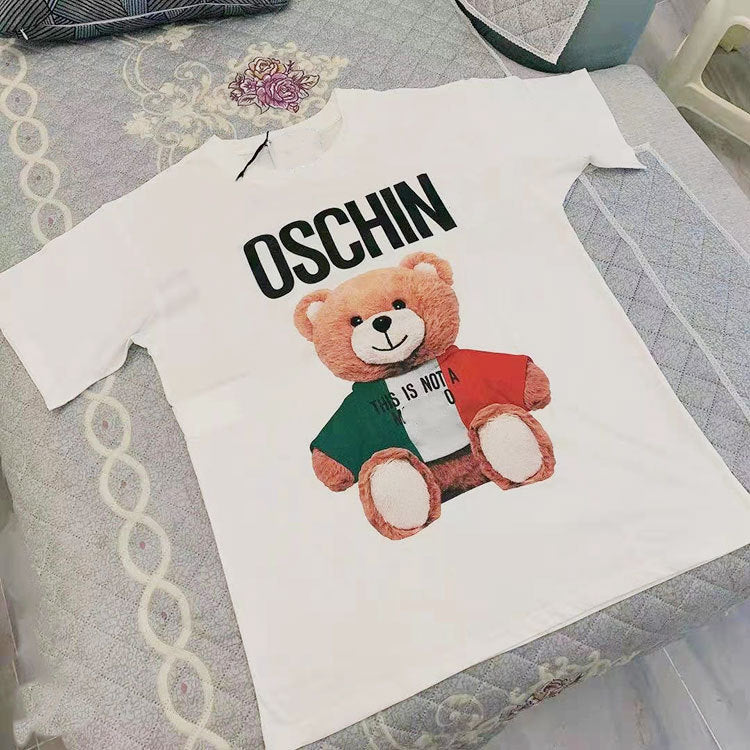 Moschino T-shirt Printed T-shirt Women Loose Casual Short-Sleeved Top