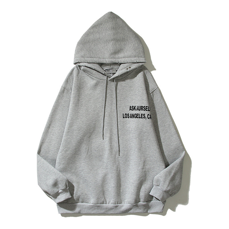 Askyurself Hoodie Printed Hoodie Sweater Casual Coat