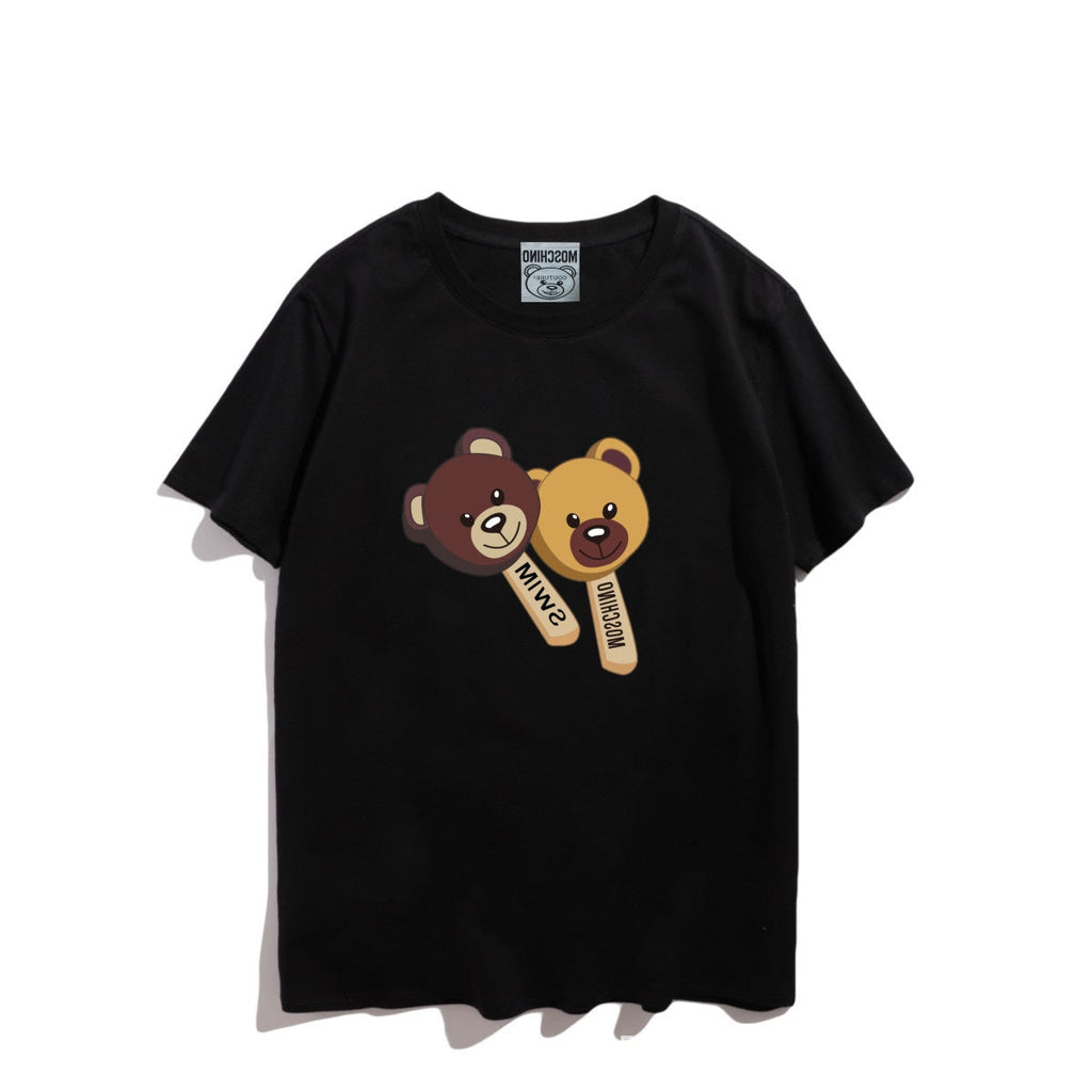 Moschino T-shirt Bear Printed Short-Sleeved T-shirt Couple Wear