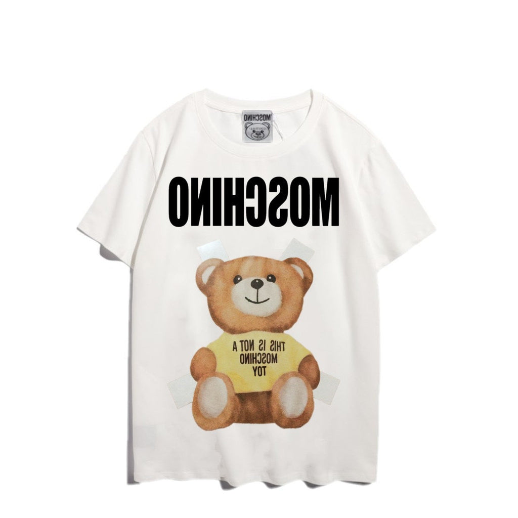 Moschino T-shirt Bear Printed Short-Sleeved T-shirt Couple Wear