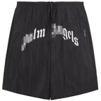 Palm Angle Shorts Palm Angels Large Letter Printed Loose Cropped Pants