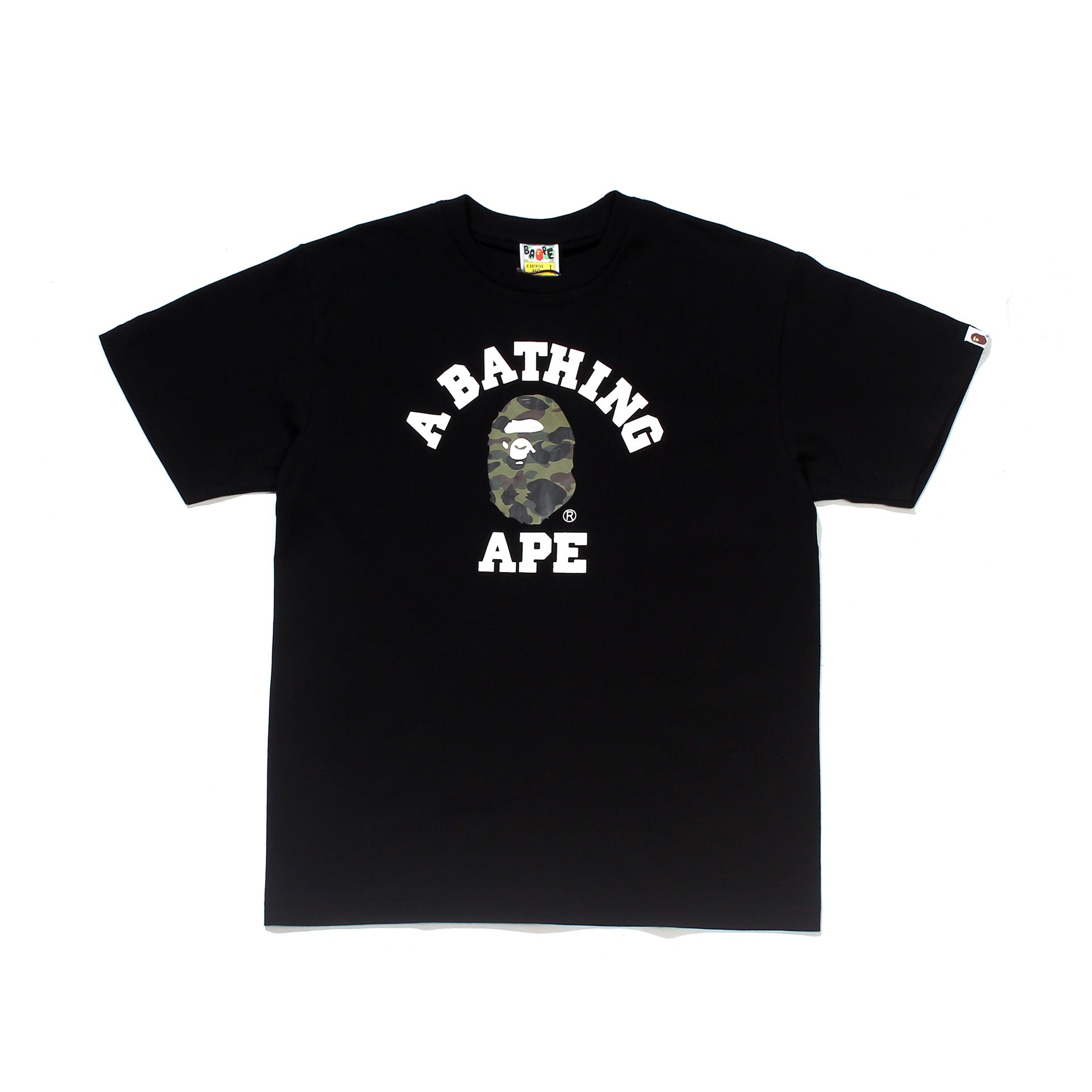 Bape Bearbrick T-Shirt Casual Letter Printed Round Neck Short Sleeve