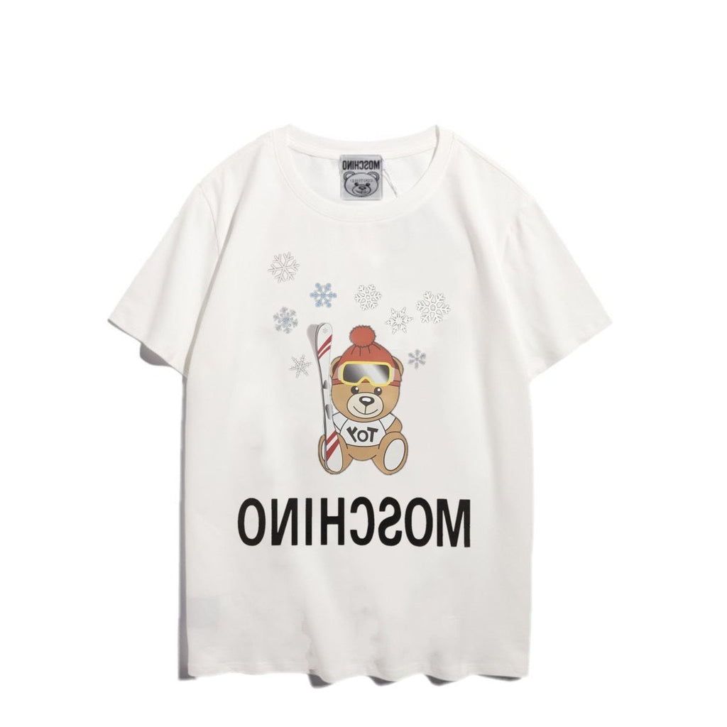 Moschino T-shirt Bear Printed Short-Sleeved T-shirt Couple Wear