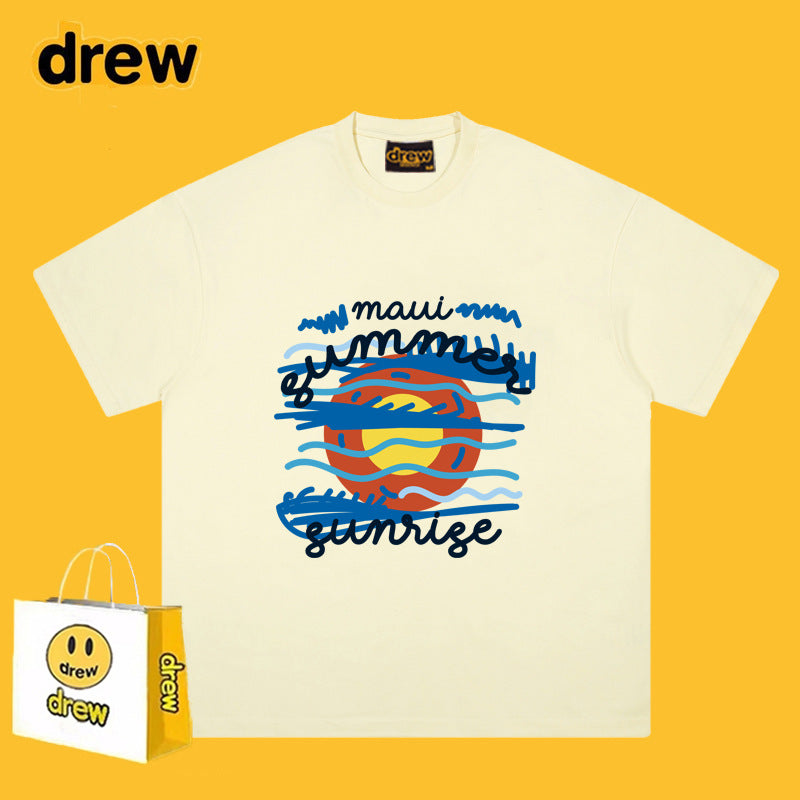 Drew T-shirts Face Graffiti Printing
