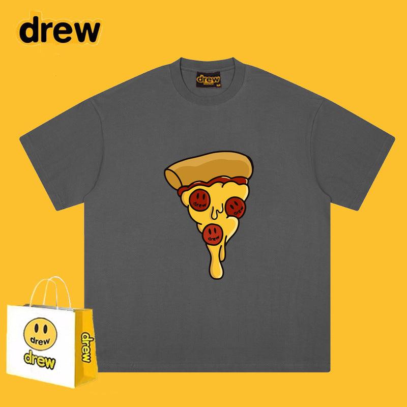 Drew T-shirts Pizza Smiley T-shirt