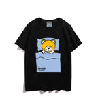 Moschino T-shirt Teddy Bear Pattern Quick-Drying Loose Short Sleeve