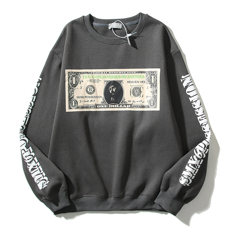 Askyurself Hoodie Autumn and Winter Printed Crew Neck Sweatshirt Fashion Casual