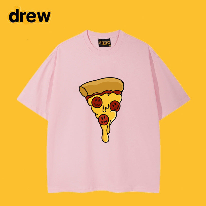 Drew T-shirts Pizza Smiley T-shirt