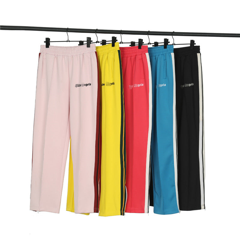 Palm Angle Pants Palm Angels Black and White Striped Casual Trousers Men's and Women's Sports Pants