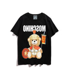 Moschino T-shirt Teddy Bear Pattern Quick-Drying Loose Short Sleeve