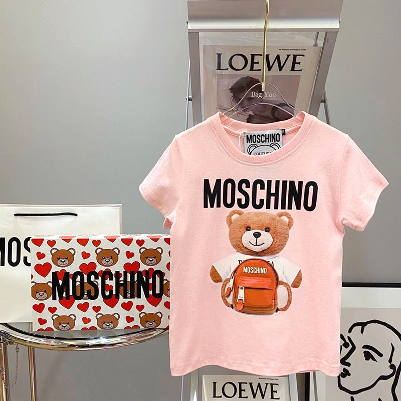 Moschino T-shirt Bear Short-Sleeved T-shirt For Men And Women