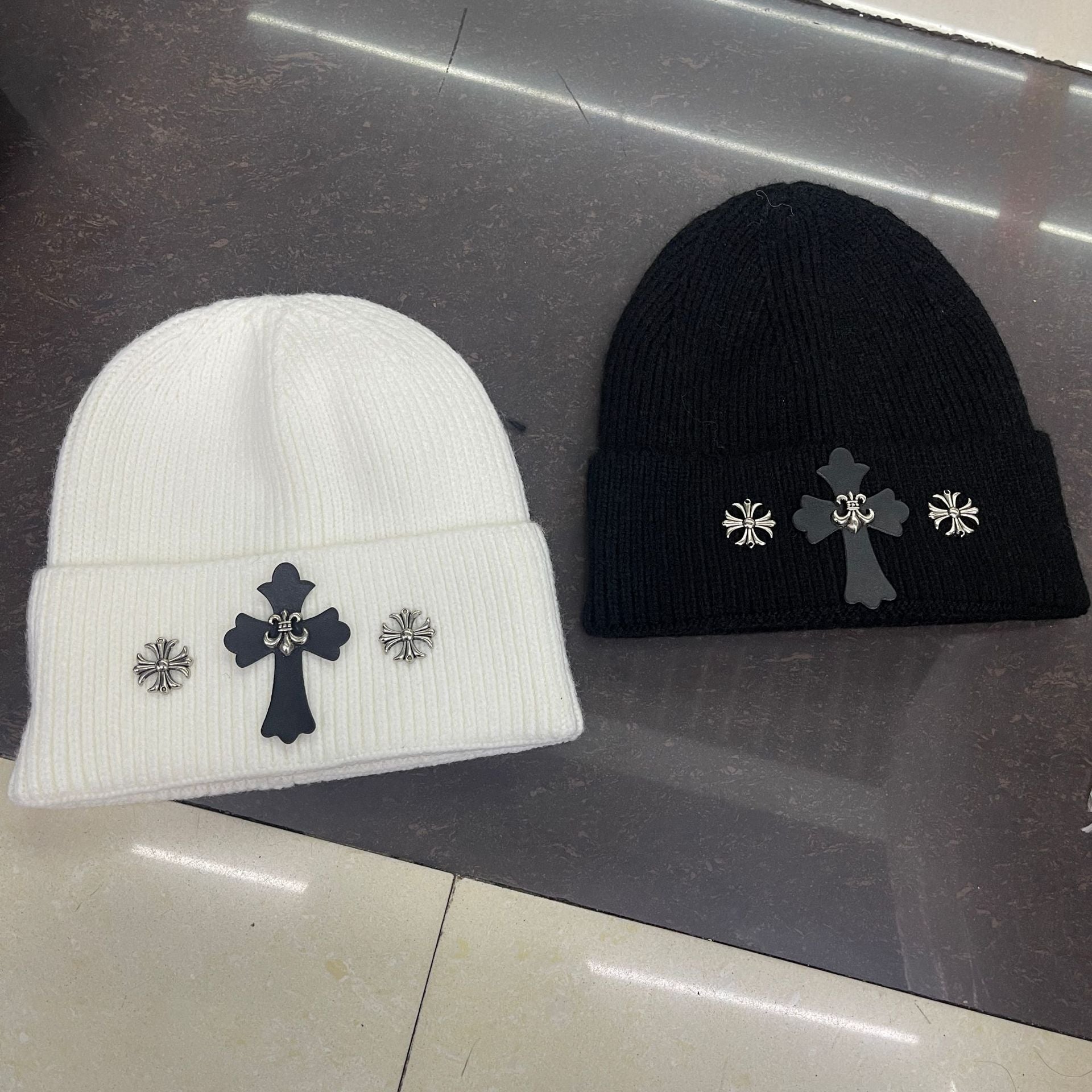 Chrome Heart Beanie Knitted Hat Autumn/Winter Male Female