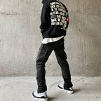 Askyurself Pant Zipper Pocket Loose Trendy Casual Pants