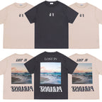 Askyurself T-shirts Short Sleeve Casual Loose Retro T-shirt