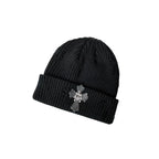 Chrome Heart Beanie Ripped Cross Knitted Hat Warm Hat Wool
