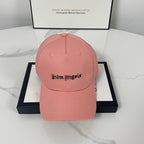 Palm Angels hats flame alphabet palm tree embroidered distressed baseball cap