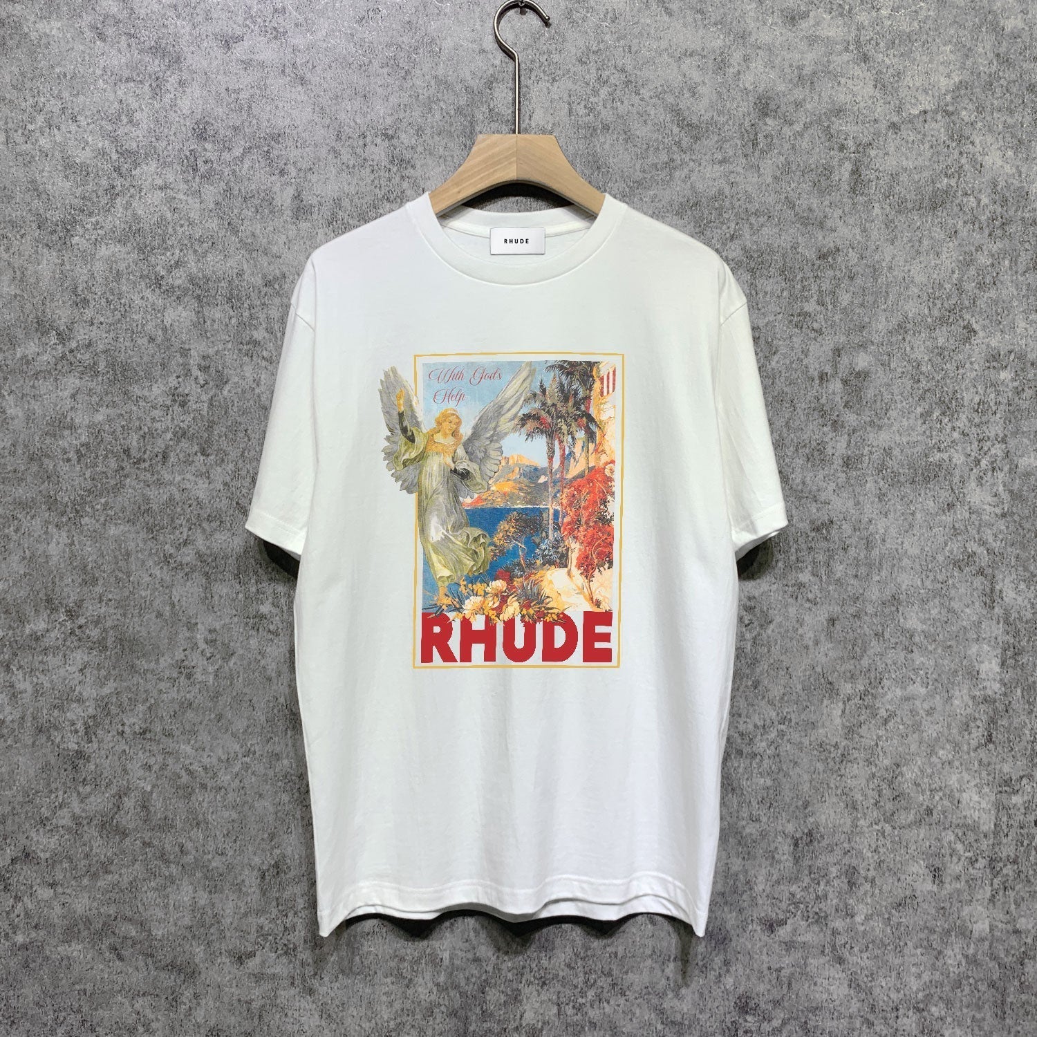Rhude T-shirts Printed Trendy Pure Cotton