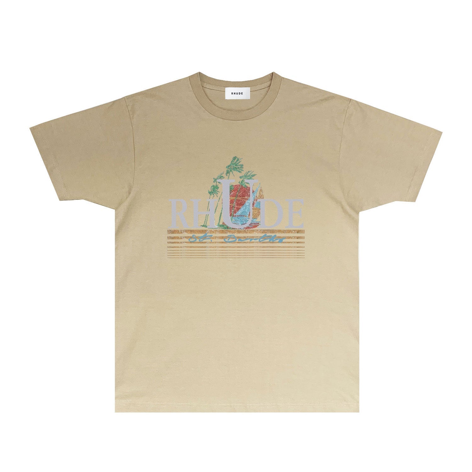 Rhude T-shirts Printed Trendy Pure Cotton