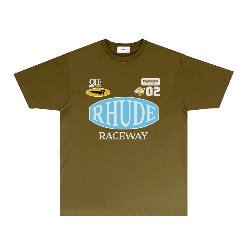 Rhude T-shirts Printed Trendy Pure Cotton
