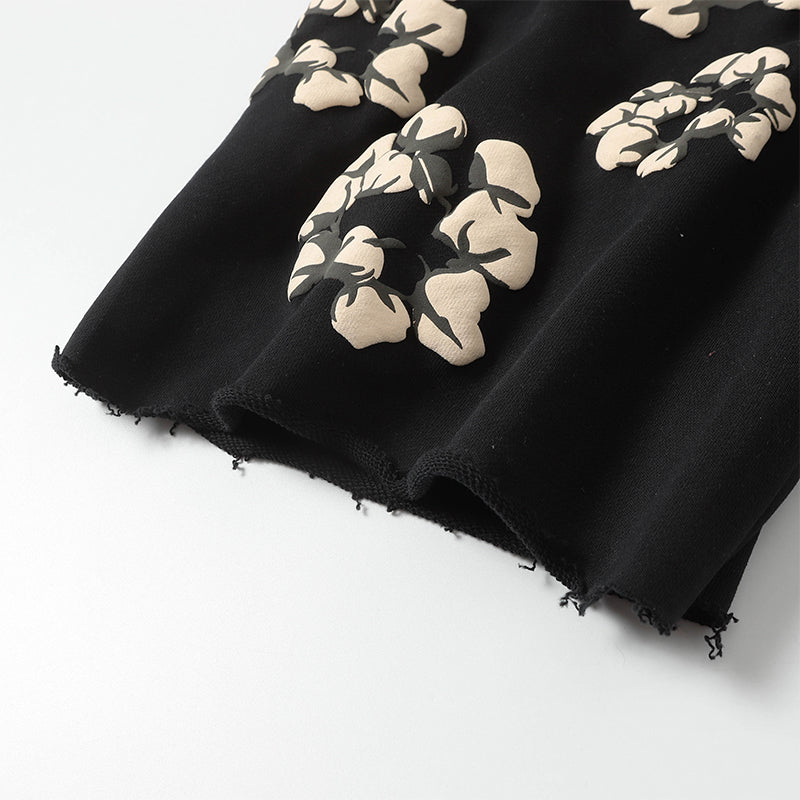 Denim Tears Shorts Yellow floral cotton