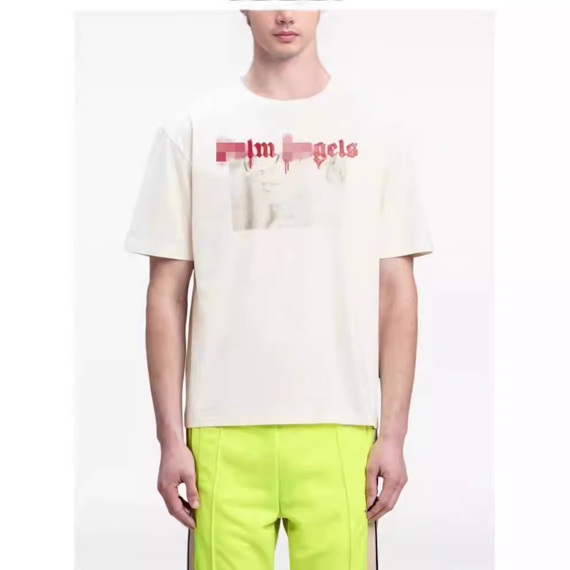 Palm Angels T-shirt Comic Stream Lacquer Alphabet Short Sleeve T-shirt