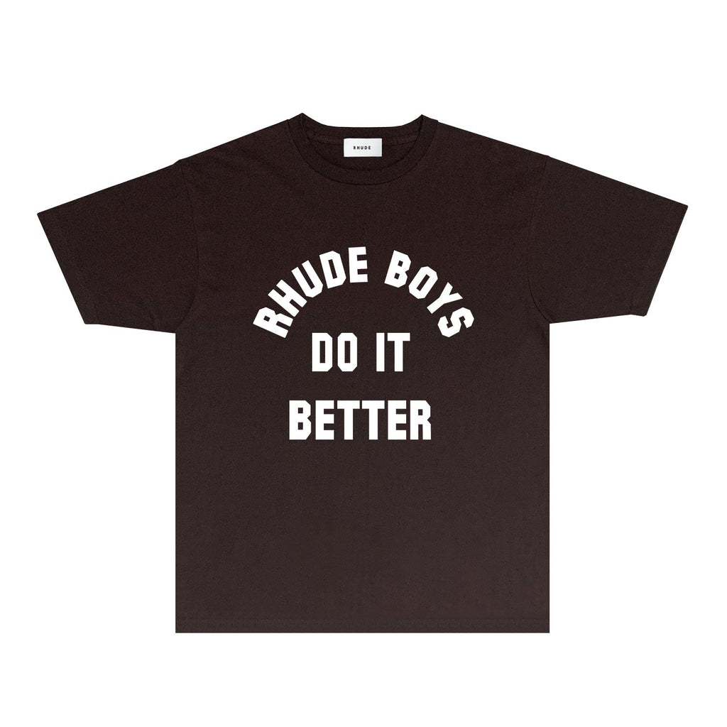 Rhude T-shirts Printed Trendy Pure Cotton