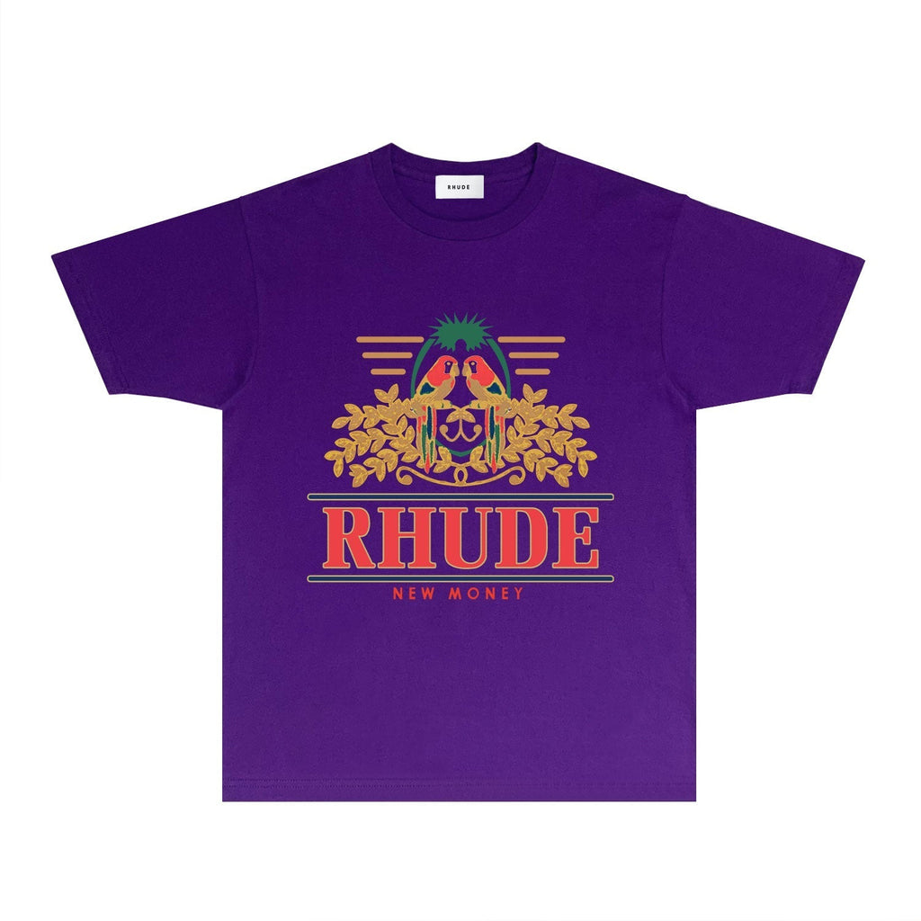 Rhude T-shirts Printed Trendy Pure Cotton