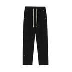 Askyurself Pant Loose Casual Straight-Leg Drawstring Overalls Trousers