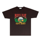 Rhude T-shirts Printed Trendy Pure Cotton
