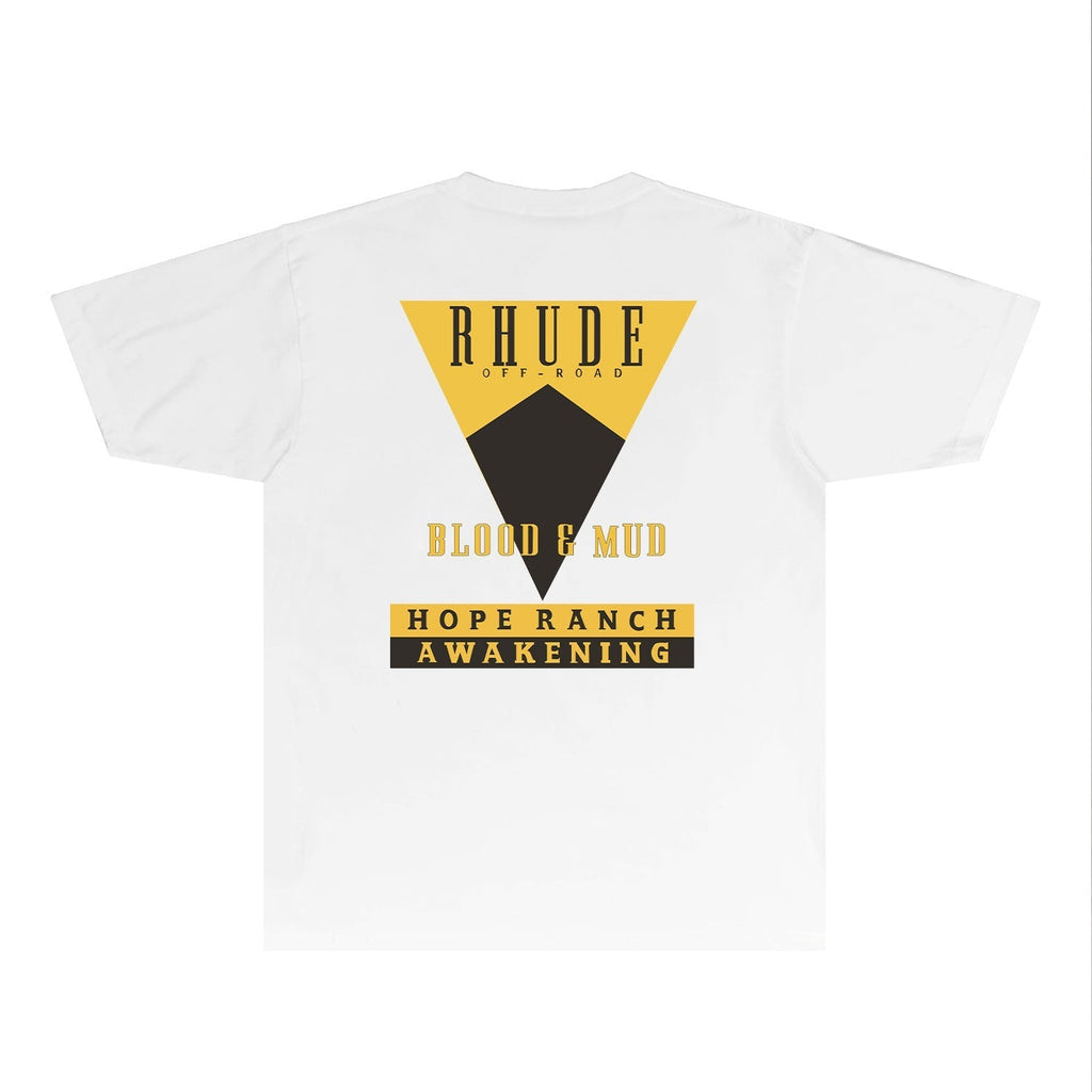 Rhude T-shirts Printed Trendy Pure Cotton