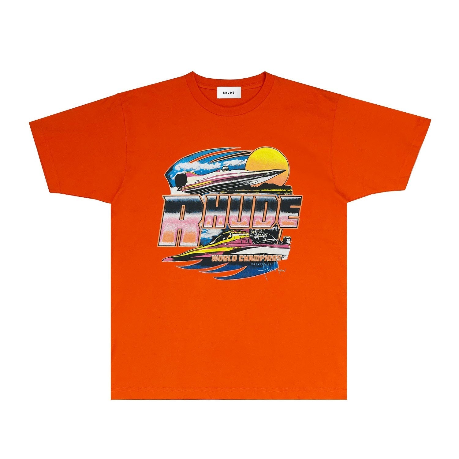 Rhude T-shirts Printed Trendy Pure Cotton