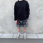 Askyurself Pant Loose Drawstring Shorts Cropped Pants