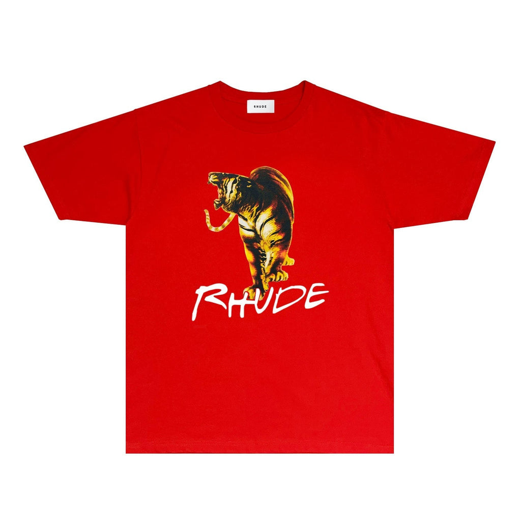 Rhude T-shirts Printed Trendy Pure Cotton