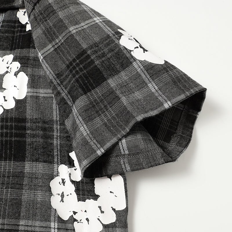 Denim Tears Shirt Kapok Plaid Short Sleeve Shirt